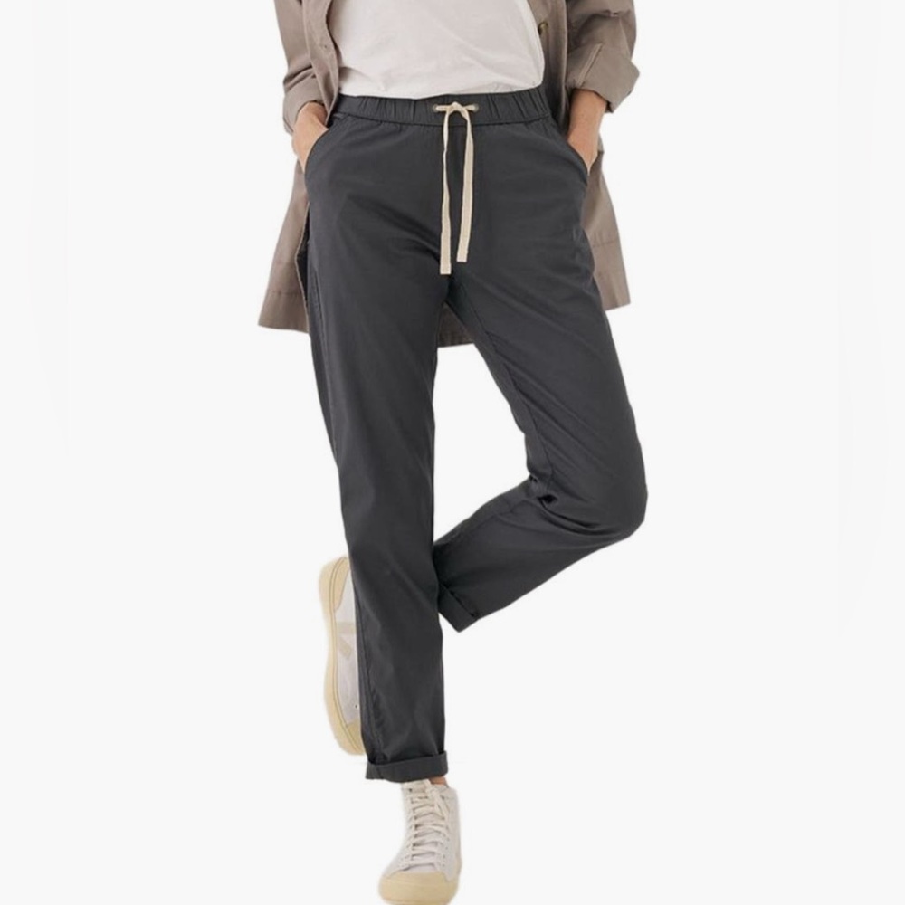 Pact Organic Cotton Twill Drawstring Pants Size XXXL in Storm Gray NWT - Picture 3 of 10
